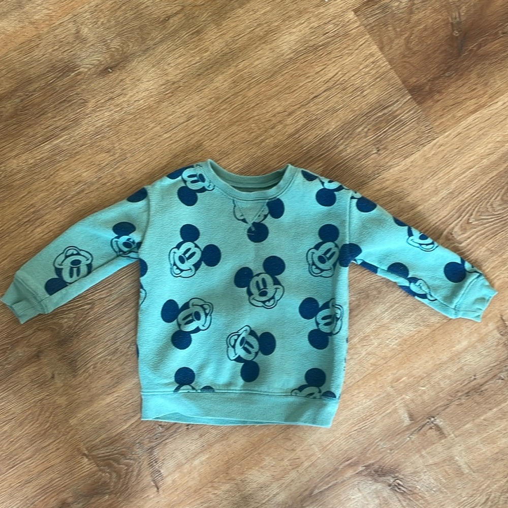 Mickey Mouse teal and navy sweat shirt / 18 months